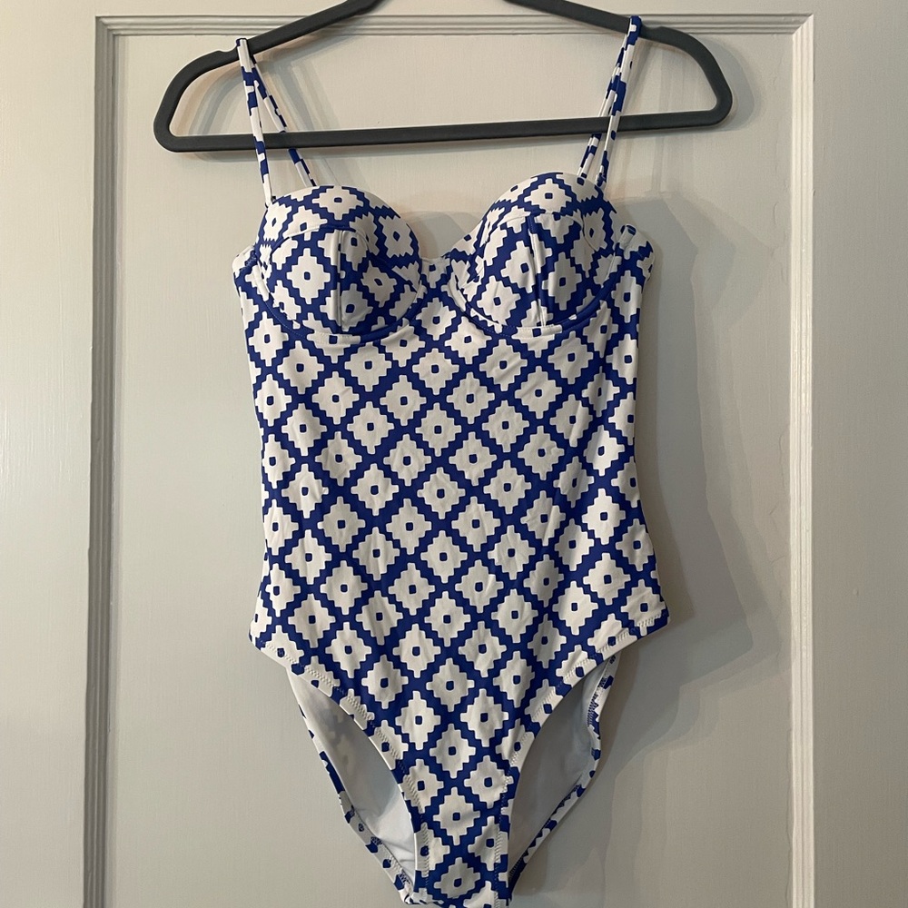 J.Crew SZ Block Prints Underwire Swimsuit